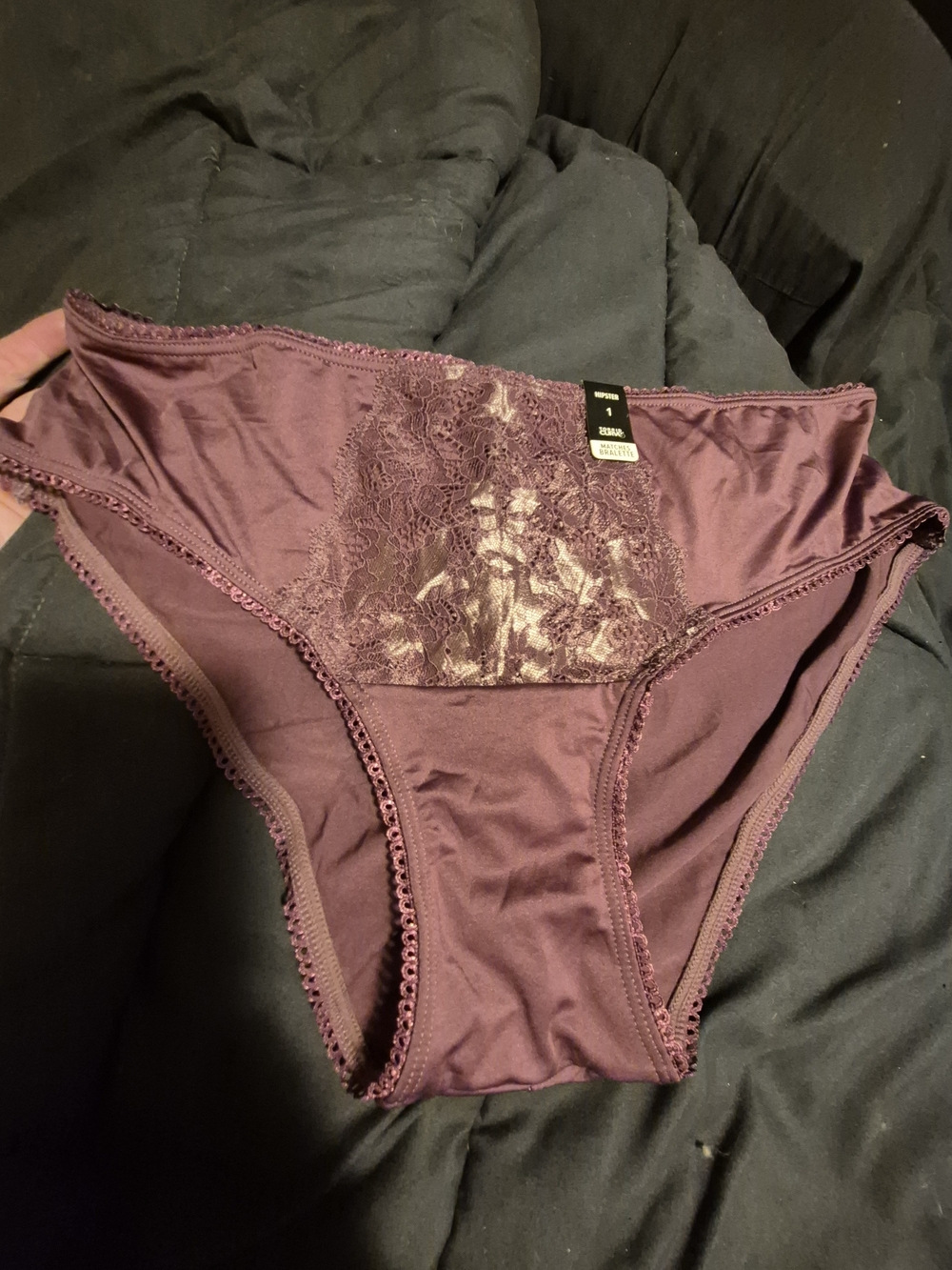 Torrid curve Women's Lace-Front Hipster Panty in Dusty Plum